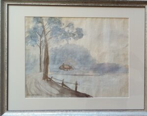 Vintage Landscape Watercolor