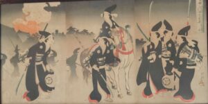 Hashimoto Chikanobu (橋本周延) Japanese Print Guard Ladies of the Chiyoda Place