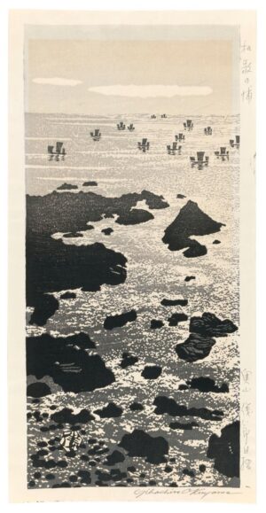 Japanese Woodblock print by Gihachiro Okuyama c1950
