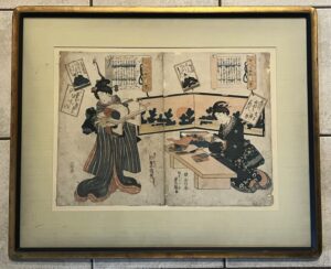 Japanese Woodblock Prints by Kunisada dated 1842