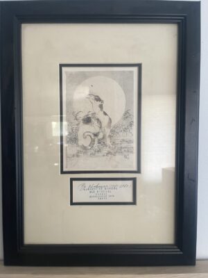 Katsushika Hokusai manga woodblock prints, framed