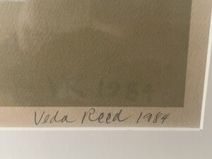 Veda Reed signed print dated 1984