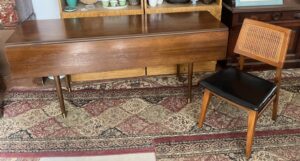 Hibriten Walnut Dropleaf Dining Table and Orginal set of 4 Chairs