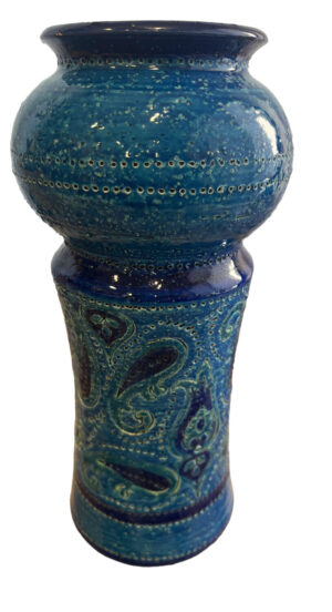 Rosenthal Netter Italian Mid Century Vase Bitossi Paisley Aldo Londi