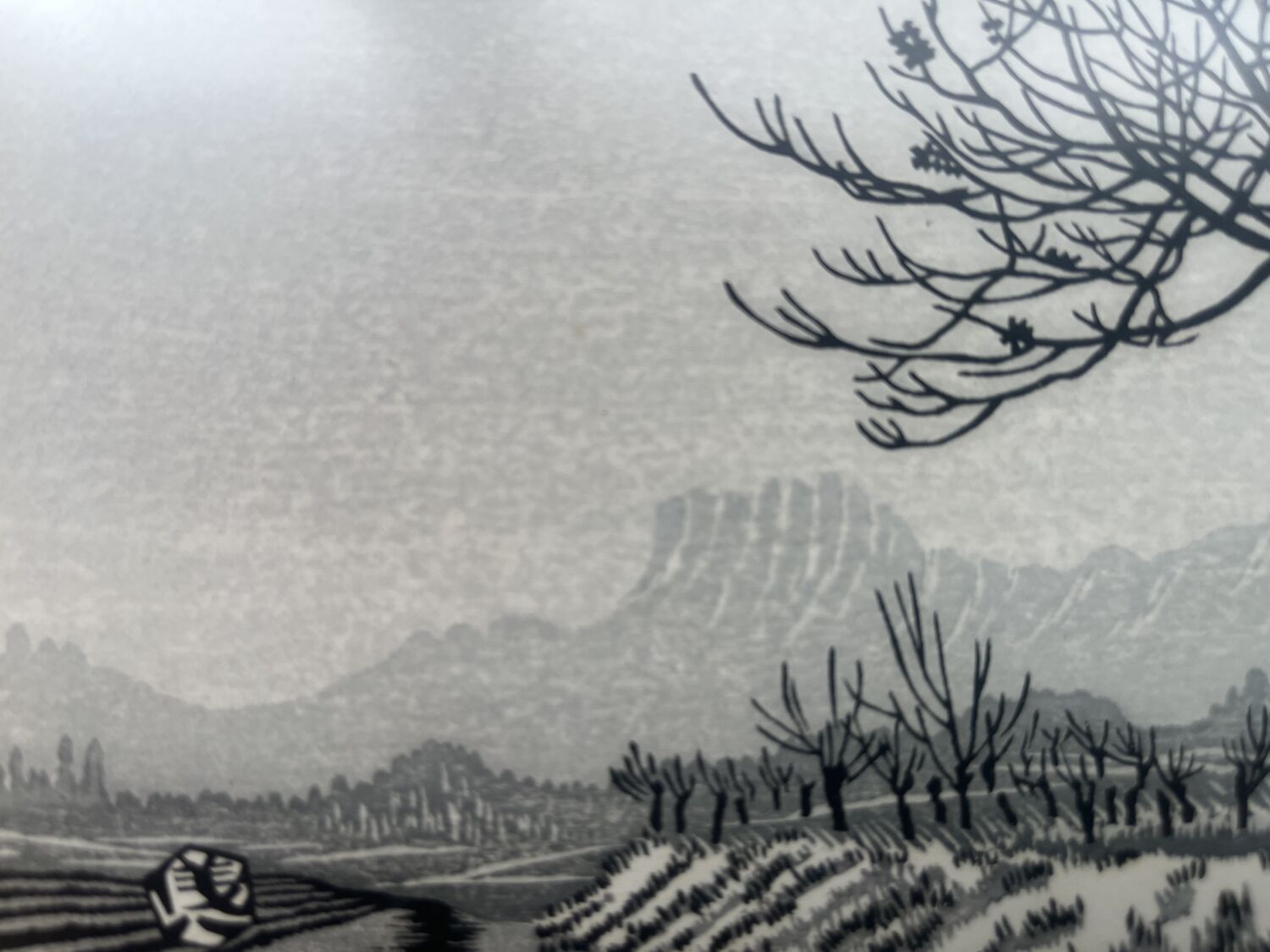 Vintage Japanese Woodblock Print: "Snow Country" (Yukiguni) - Image 3